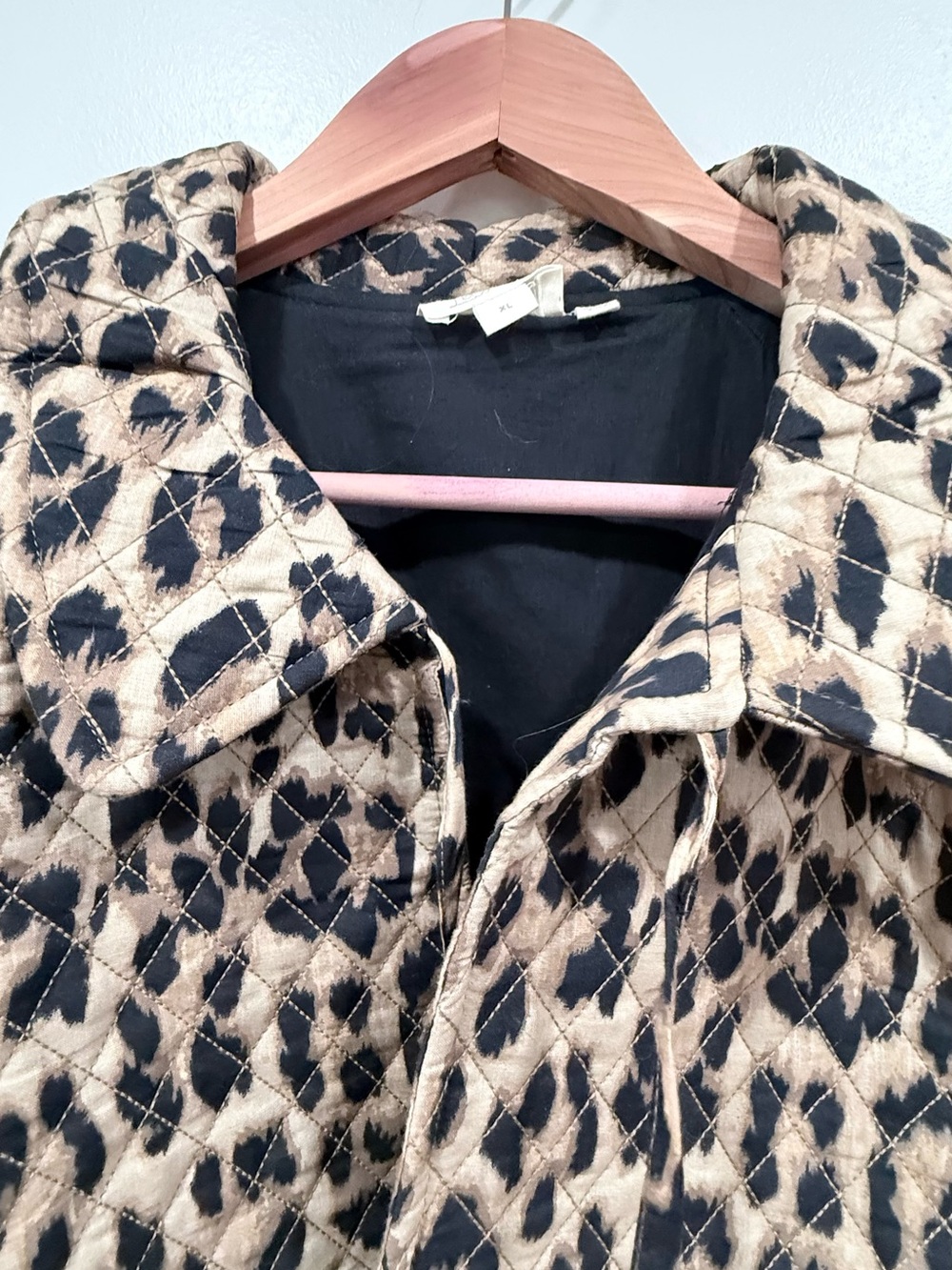 Anthropologie Leopard Print Quilted Jacket - Tan/Black - Picture 7 of 11